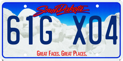 SD license plate 61GX04