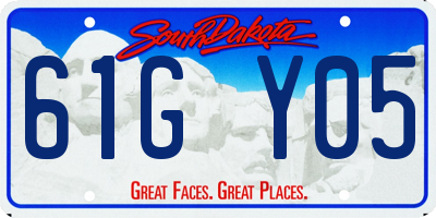 SD license plate 61GY05