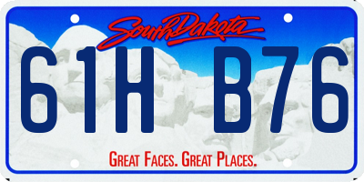 SD license plate 61HB76