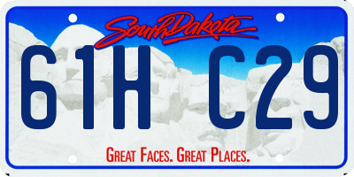 SD license plate 61HC29
