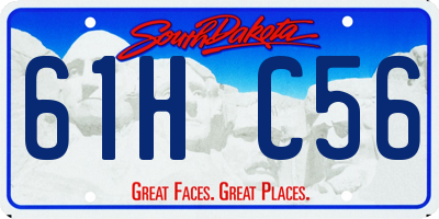 SD license plate 61HC56