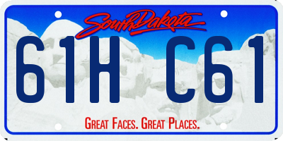 SD license plate 61HC61