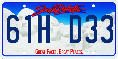 SD license plate 61HD33