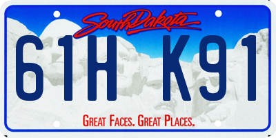 SD license plate 61HK91