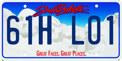 SD license plate 61HL01