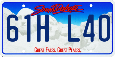 SD license plate 61HL40