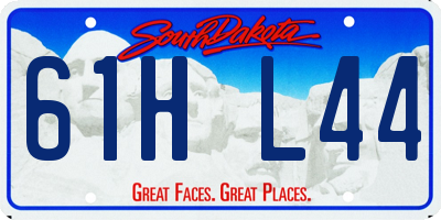 SD license plate 61HL44