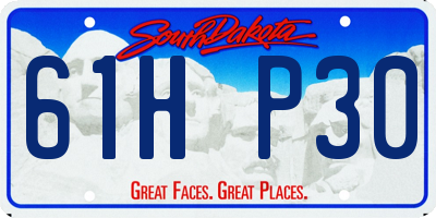 SD license plate 61HP30