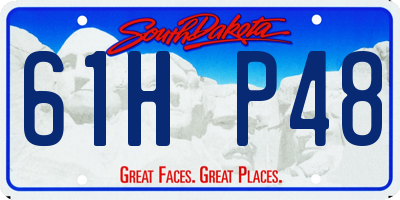 SD license plate 61HP48