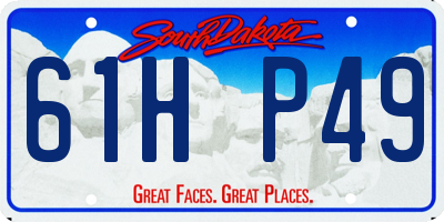 SD license plate 61HP49