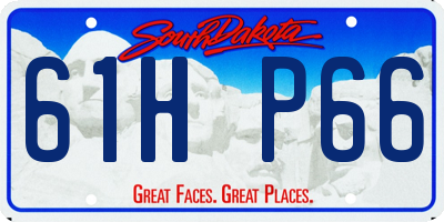 SD license plate 61HP66