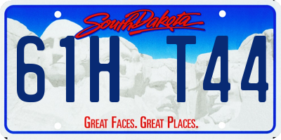 SD license plate 61HT44