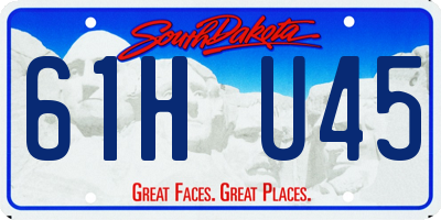 SD license plate 61HU45