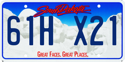 SD license plate 61HX21