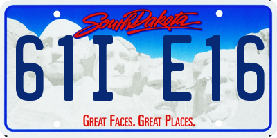SD license plate 61IE16