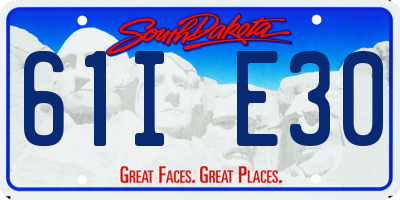 SD license plate 61IE30