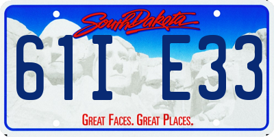 SD license plate 61IE33