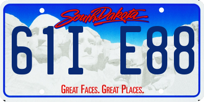 SD license plate 61IE88