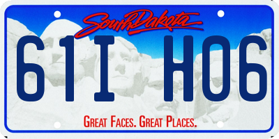 SD license plate 61IH06