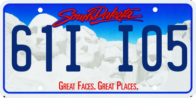 SD license plate 61II05