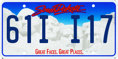 SD license plate 61II17