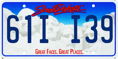 SD license plate 61II39
