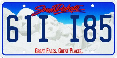 SD license plate 61II85