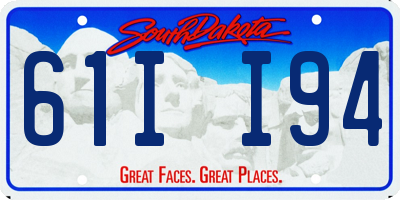 SD license plate 61II94