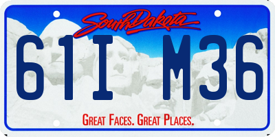SD license plate 61IM36