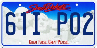 SD license plate 61IP02