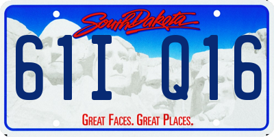 SD license plate 61IQ16