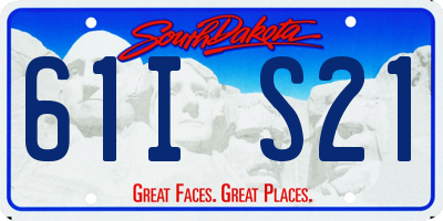 SD license plate 61IS21