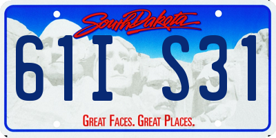 SD license plate 61IS31