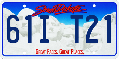 SD license plate 61IT21