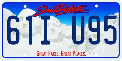 SD license plate 61IU95