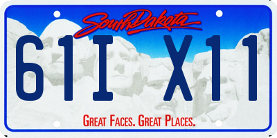SD license plate 61IX11