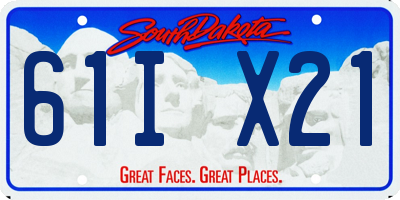 SD license plate 61IX21