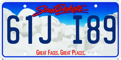 SD license plate 61JI89