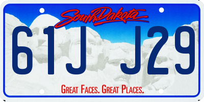 SD license plate 61JJ29