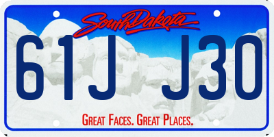 SD license plate 61JJ30