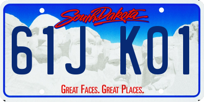 SD license plate 61JK01