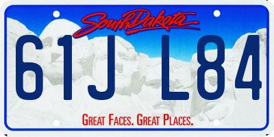 SD license plate 61JL84