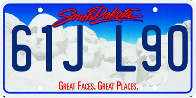 SD license plate 61JL90