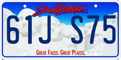 SD license plate 61JS75