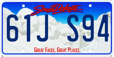 SD license plate 61JS94