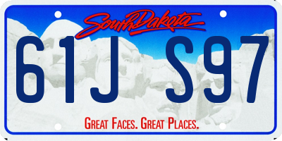 SD license plate 61JS97