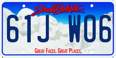 SD license plate 61JW06