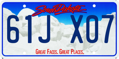 SD license plate 61JX07
