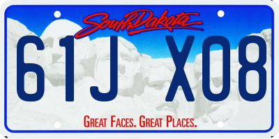 SD license plate 61JX08