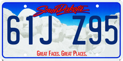 SD license plate 61JZ95